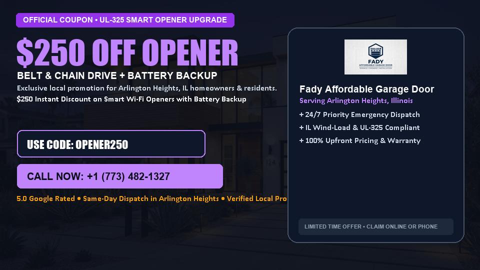 Fady Affordable Garage Door $250 OFF Premium LiftMaster Opener Installation